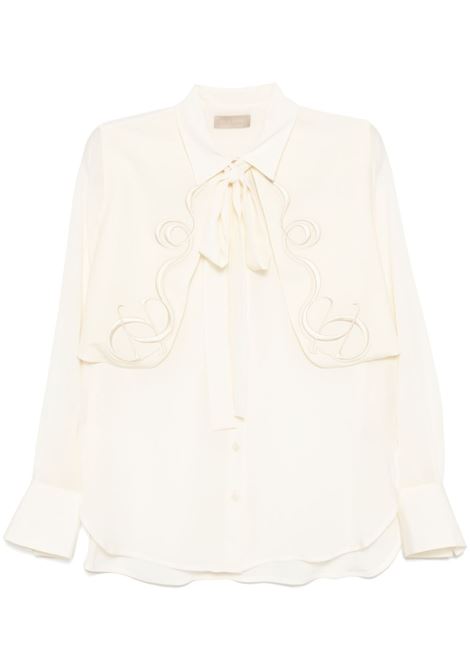 Camicia con fiocco in bianco Elie saab - donna ELIE SAAB | SH053NF24WC003W0001